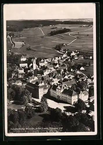 AK Wurzach, Salvatorkolleg, Fliegeraufnahme