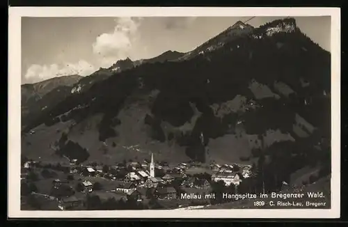 AK Mellau i. Bregenzerwald, Ortsansicht mit Hangspitze