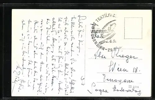 AK Dornbirn, Platz mit Gasthof zum Hirschen