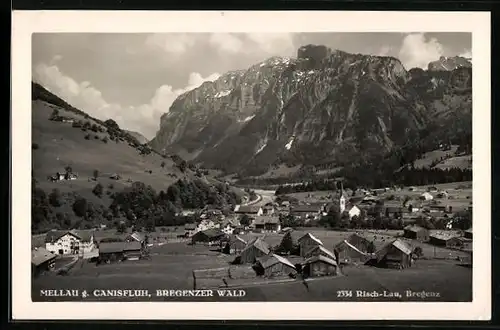 AK Mellau im Bregenzerwald, Ortsansicht mit Canisfluh