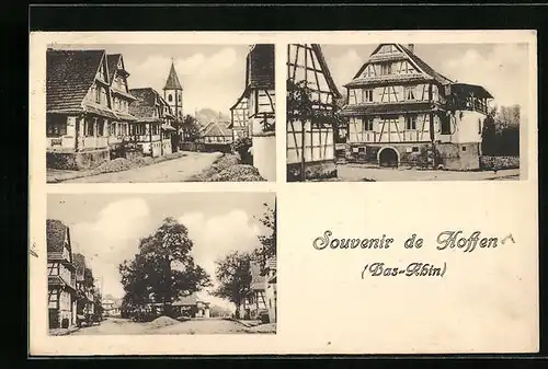 AK Hoffen, Versch. Strassenpartien in der Gemeinde