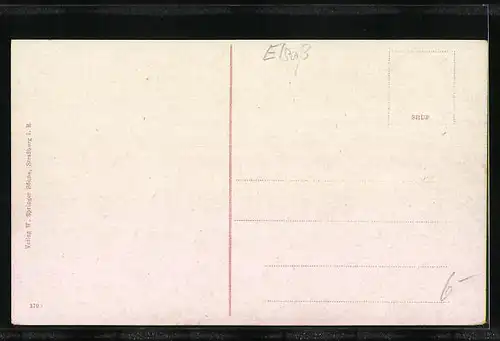 AK Schlettstadt i. E., Strassengabelung aus der Vogelschau