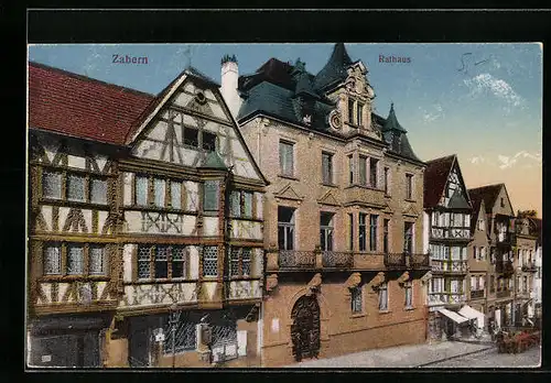 AK Zabern, Ansicht vom Rathaus