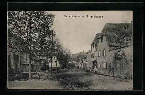 AK Scherweiler, Blick in die Hauptstrasse