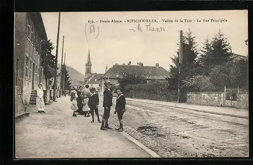 AK Bitschwiller, La Rue Principale