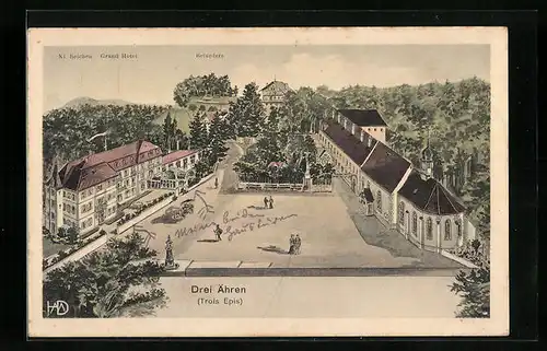 AK Drei Ähren, Kl. Belchen, Grand Hotel, Belvedere