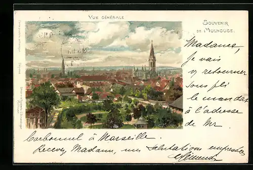 Lithographie Mulhouse, Vue Générale