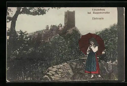 AK Rappoltsweiler, Ulrichsburg mit Elsässerin
