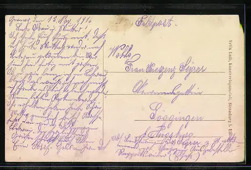 AK Rappoltsweiler, Ulrichsburg mit Elsässerin