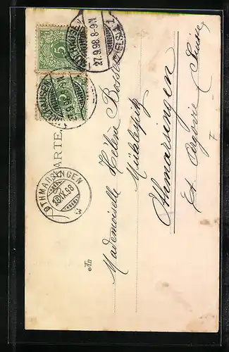 AK Mülhausen, Wildemannstrasse mit Kirche