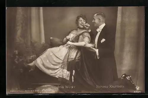 AK Schauspielerin Ida Wüst und Bruno Kastner in einer Filmszene