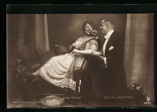 AK Schauspielerin Ida Wüst und Bruno Kastner in einer Filmszene