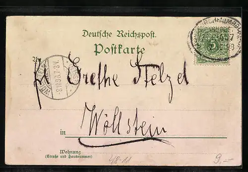 AK Vexier-Postkartie, Labyrinth, Mensch ärgere dich nicht!, Eile mit Weile, optische Täuschung