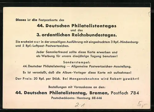 Künstler-AK Bremen, 3. Reichsburndestag-44. Deutscher Philatelistentag 1938, Marktplatz mit Börse, Dom & Rathaus