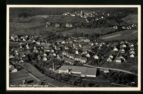 AK Aach i. Hegau, Teilansicht, Fliegeraufnahme