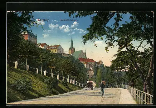 AK Leisnig, Partie in der Bahnhofstrasse