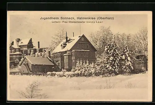 AK Hahnenklee /Harz, Jugendheim Sonneck im Winter