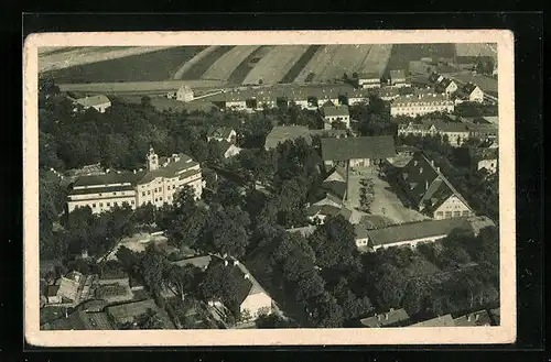 AK Dahme /Mark, Schloss mit Siedlung, Fliegeraufnahme