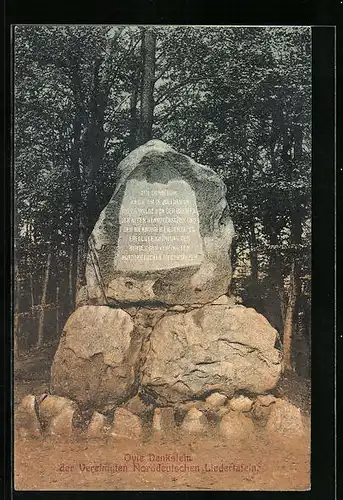 AK Oyle, Denkstein der Vereinigten Norddeutschen Leidertafeln