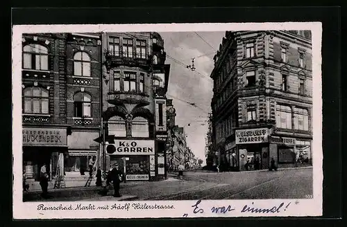 AK Remscheid, Markt mit Strasse