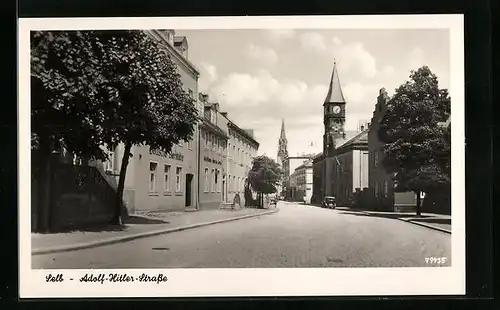 AK Selb, Gasthaus Deutsche Bierstube in der Strasse