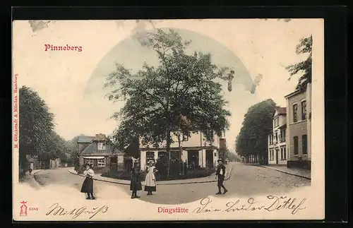 AK Pinneberg, Strassenpartie in der Dingstätte
