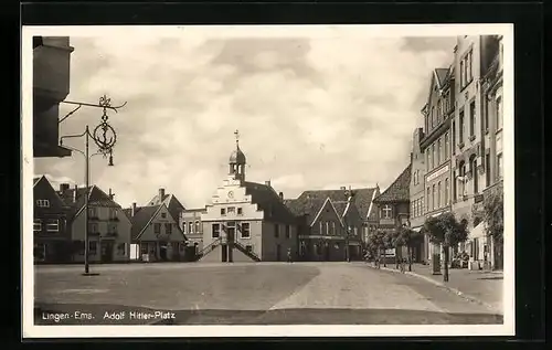 AK Lingen /Ems, Gasthaus Ratskeller am Platz