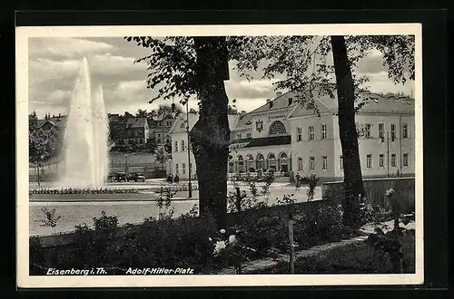 AK Eisenberg i. Th., Platz mit Gasthof Schützenhaus