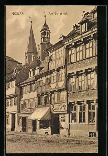 AK Goslar, Strasse am Schuhhof