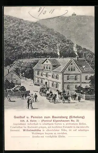 AK Kassel, Gasthof zum Baunsberg