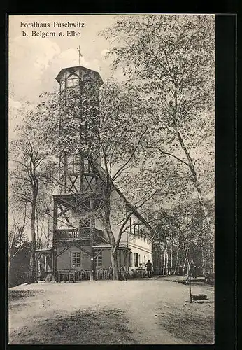 AK Belgern a. Elbe, Forsthaus Puschwitz