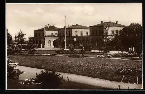 AK Wurzen, Blick zum Bahnhof