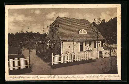 AK Forst /Lausitz, Rosen- u. Gartenbau-Ausstellung 1913, Arbeiter-Wohnhaus der Eigenen Scholle