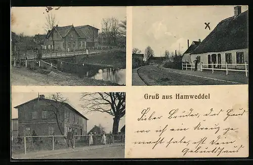 AK Hamweddel, Ortsansicht mit Flusspartie