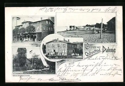 AK Dahme, Badestrand, Strandhotel, Pension Schiedlofski