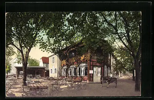 AK Dresden-Rockau, Gasthof Rockau, Lindenschänke