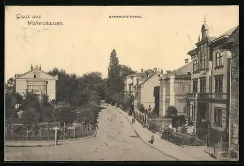 AK Waltershausen, Villen an der Bahnhofstrasse