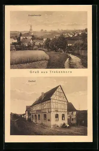 AK Trockenborn, Gasthof, Gesamtansicht vom Ort