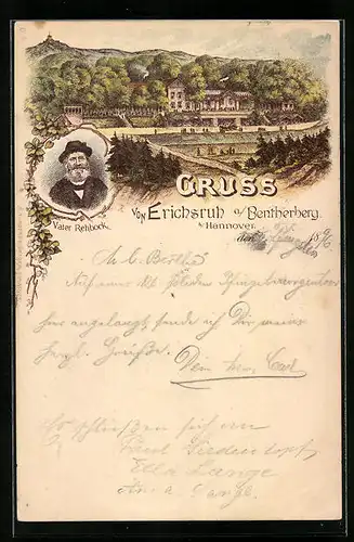 Lithographie Benthe, Gasthaus Erichsruh am Bentherberg