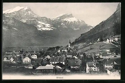 AK Altdorf, Ortsansicht aus der Vogelschau