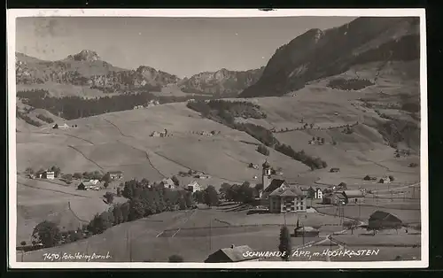 AK Schwende, Blick zur Kirche im Tal