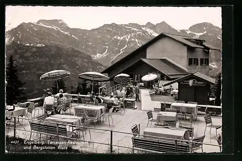 AK Engelberg, das Terrassen - Restaurant und die Bergstation Ristis