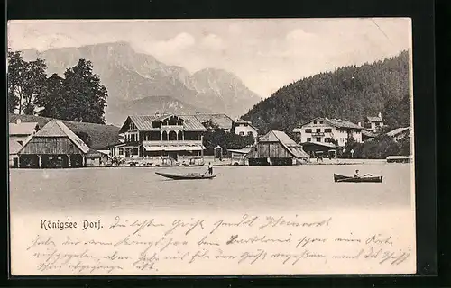 AK Königsee, der Gasthof Schiffmeister