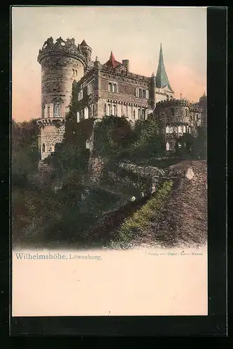 AK Kassel - Wilhelmshöhe, unter der Löwenburg