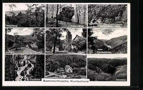 AK Kurtscheid, Fockenbachmühle, Himmericher Mühle, Kirche