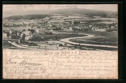 AK Alfeld a. d. Leine, Ortsansicht mit Umgebung