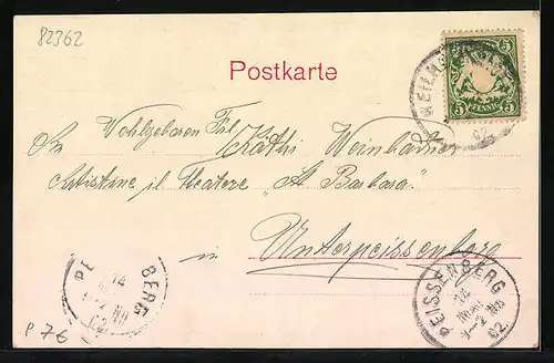 AK Weilheim, Stadtpfarrkirche, Innenansicht