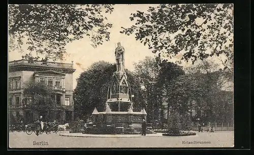 AK Berlin, am Rolandbrunnen, Kemperplatz