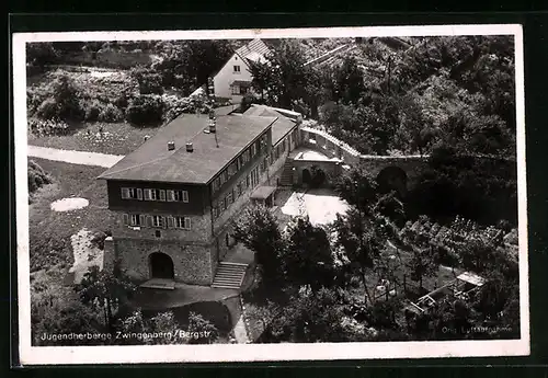 AK Zwingenberg / Bergstrasse, Jugendherberge aus der Vogelschau