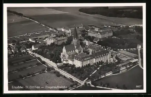 AK St. Ottilien, Fliegeraufnahme der Erzabtei